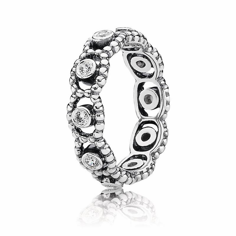 Pandora Her Majesty Stackable Ring - Sterling Silver/Cubic Zirconia - Canada | GP1670PA